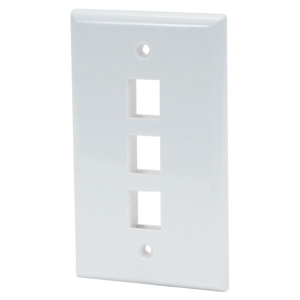 Main product image for Keystone Wall Plate Single Gang 3-Port White 151-172